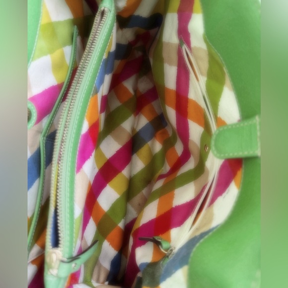 Kate Spade - Green Bag with Plaid Inside - Picture 5 of 13